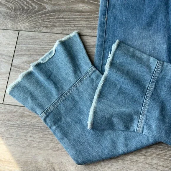 Vero Moda Ruffle Ankle Blue Jeans - Picture 9 of 14